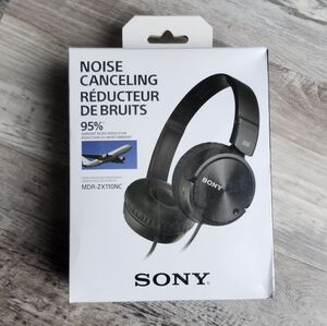 Sony MDR-ZX110NC Noise Canceling Headphones Black New In Box